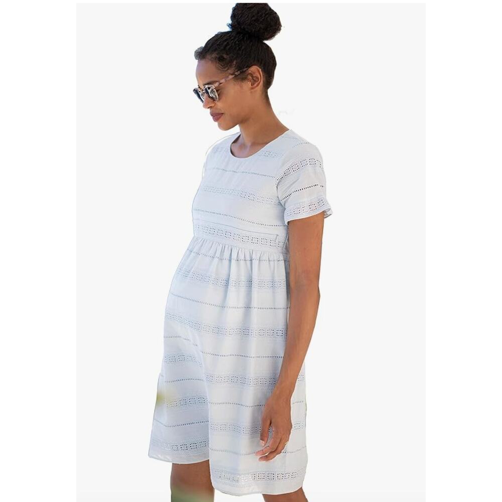 Seraphine Cotton Lace Maternity/Nursing Dress Size 2
